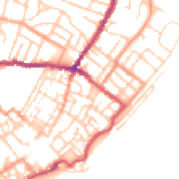 Daytime road noise heatmap for CT11 8PS