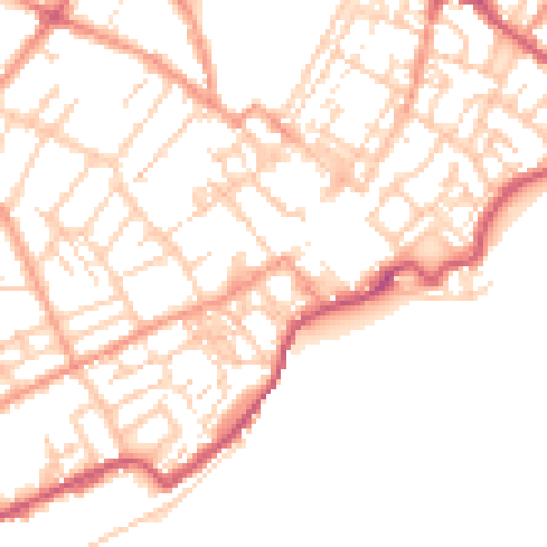 Daytime road noise heatmap for CT11 9EE