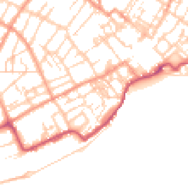 Daytime road noise heatmap for CT11 9EY