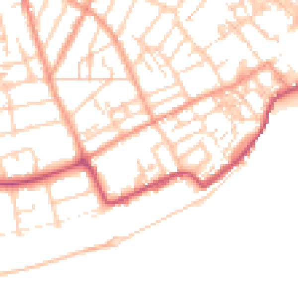 Daytime road noise heatmap for CT11 9FU