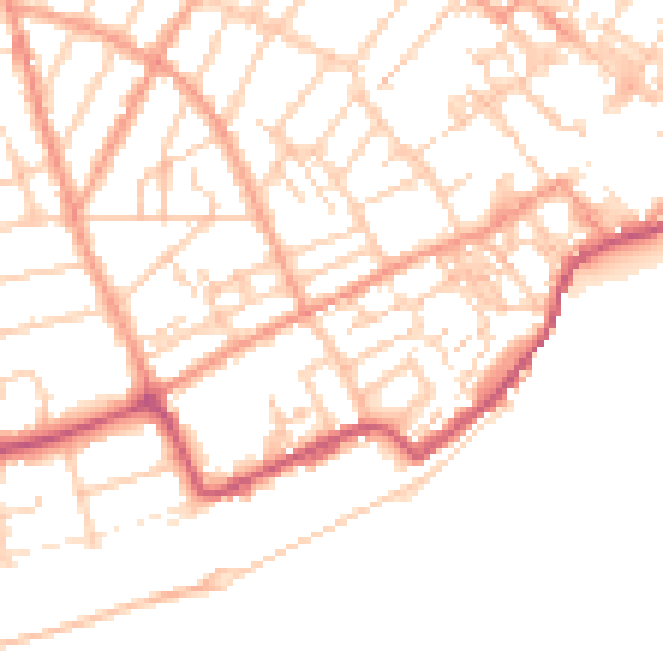 Daytime road noise heatmap for CT11 9LF
