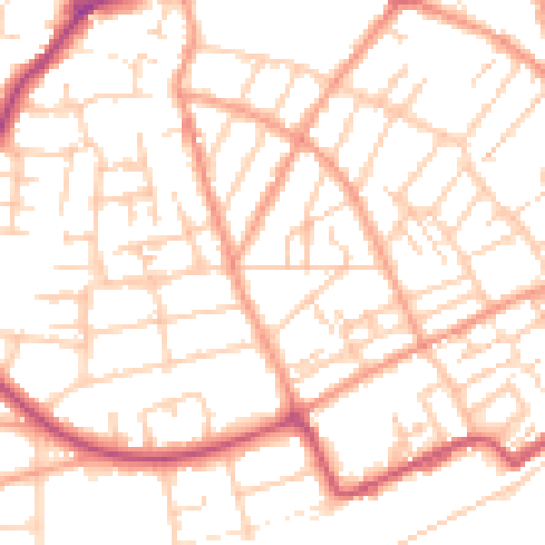 Daytime road noise heatmap for CT11 9LS