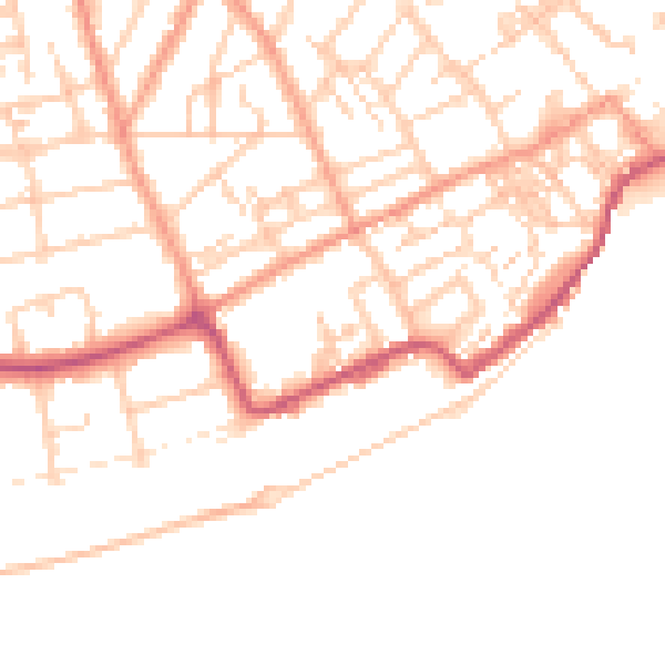 Daytime road noise heatmap for CT11 9PL
