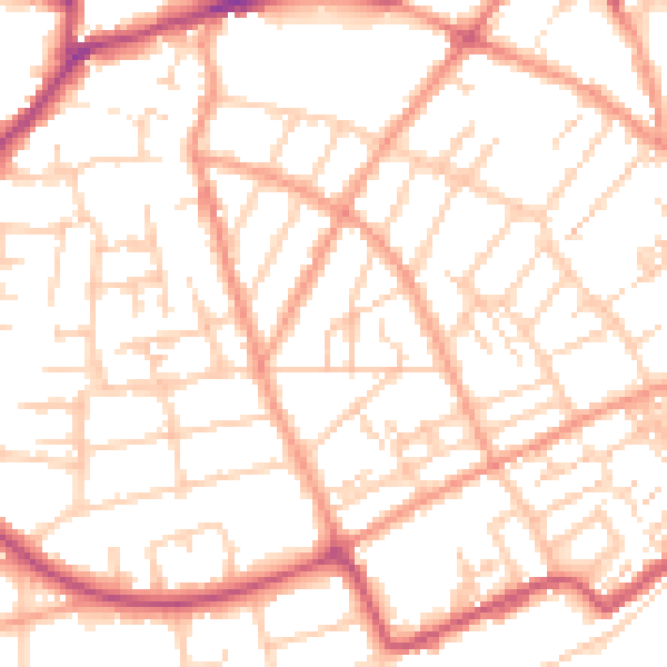 Daytime road noise heatmap for CT11 9QJ