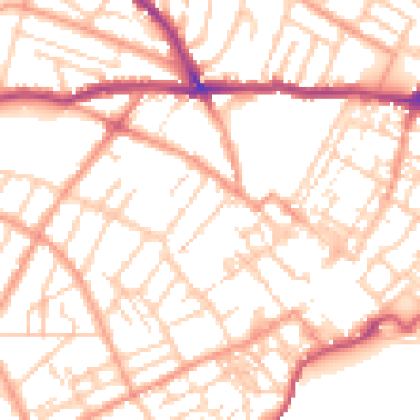 Daytime road noise heatmap for CT11 9SE