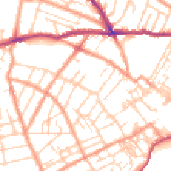 Daytime road noise heatmap for CT11 9SJ