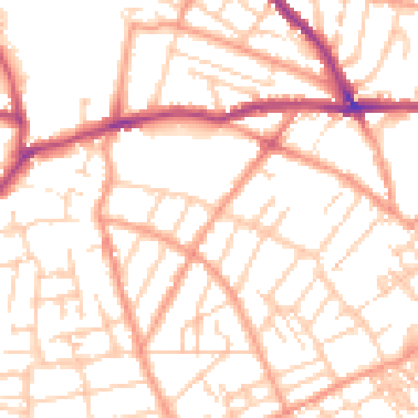 Daytime road noise heatmap for CT11 9SX