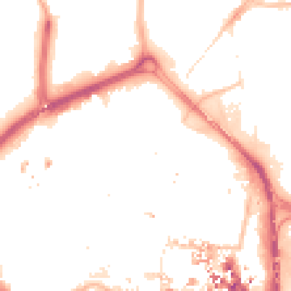 Night-time road noise heatmap for CV1 1AH