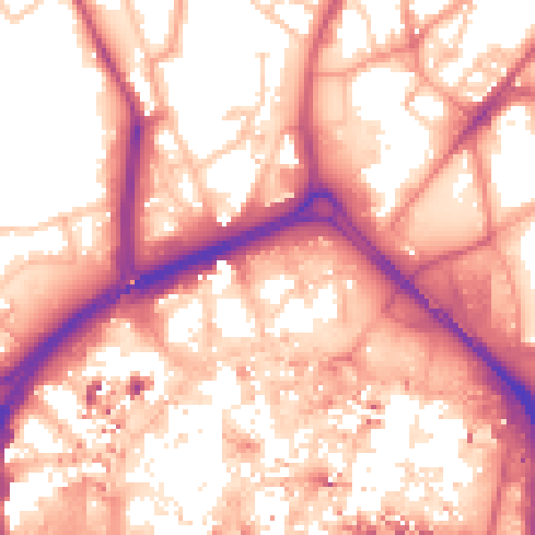 Daytime road noise heatmap for CV1 1AJ