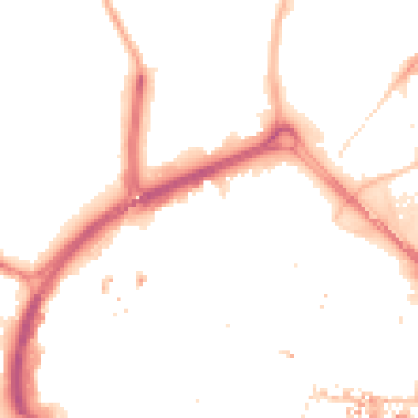 Night-time road noise heatmap for CV1 1AL