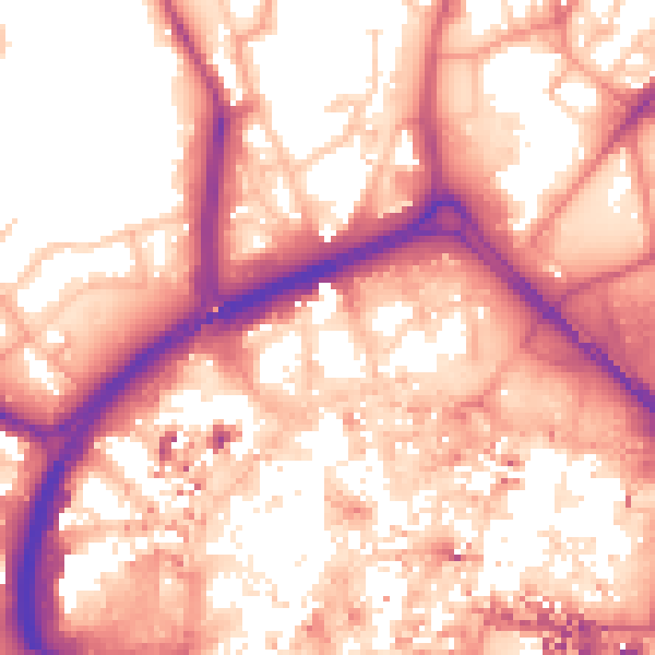 Daytime road noise heatmap for CV1 1AN