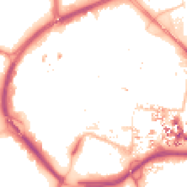 Night-time road noise heatmap for CV1 1DD