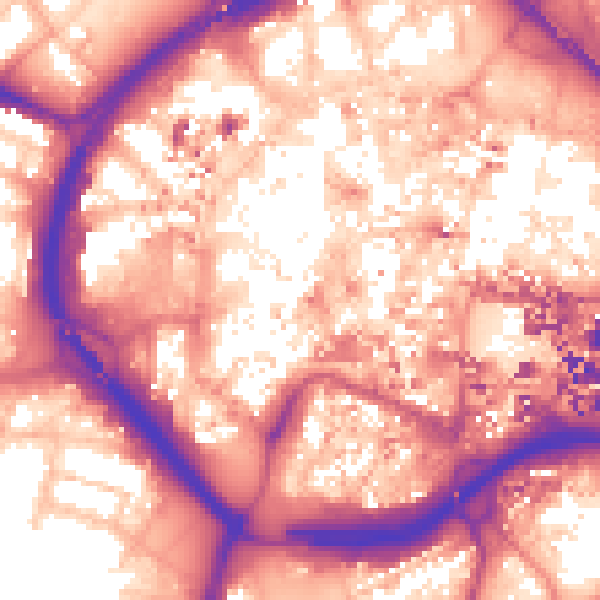 Daytime road noise heatmap for CV1 1DF