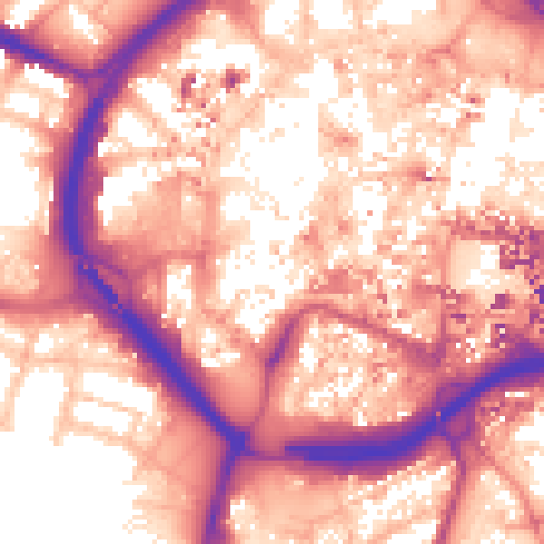 Daytime road noise heatmap for CV1 1DG