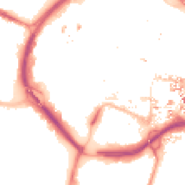 Night-time road noise heatmap for CV1 1DG