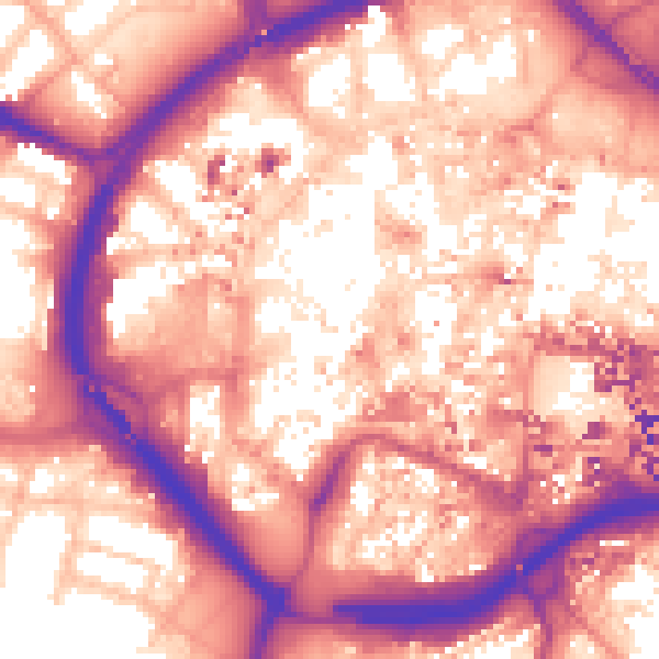 Daytime road noise heatmap for CV1 1DL