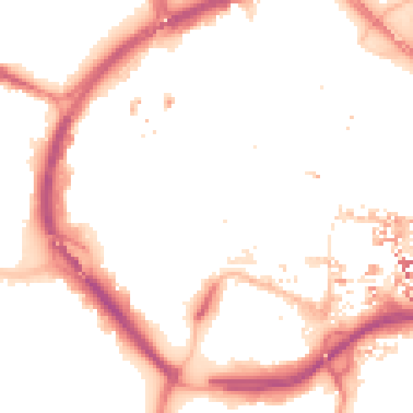 Night-time road noise heatmap for CV1 1DL