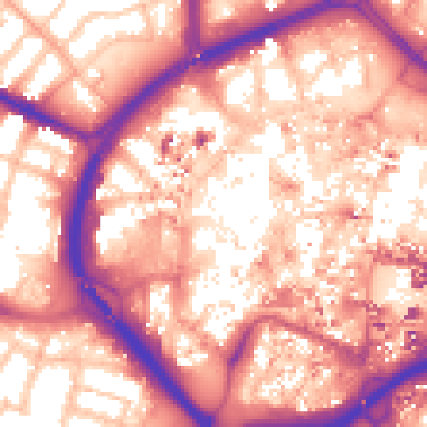 Daytime road noise heatmap for CV1 1DS