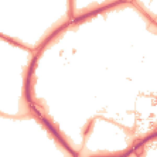 Night-time road noise heatmap for CV1 1DS