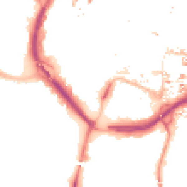 Night-time road noise heatmap for CV1 1EU