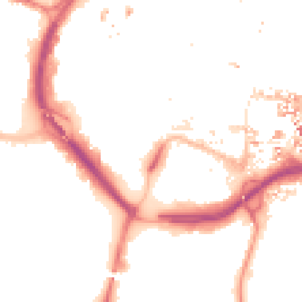 Night-time road noise heatmap for CV1 1EX