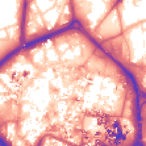 Daytime road noise heatmap for CV1 1FJ