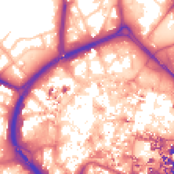 Daytime road noise heatmap for CV1 1FZ