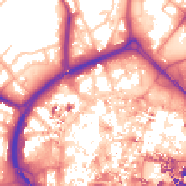 Daytime road noise heatmap for CV1 1GU