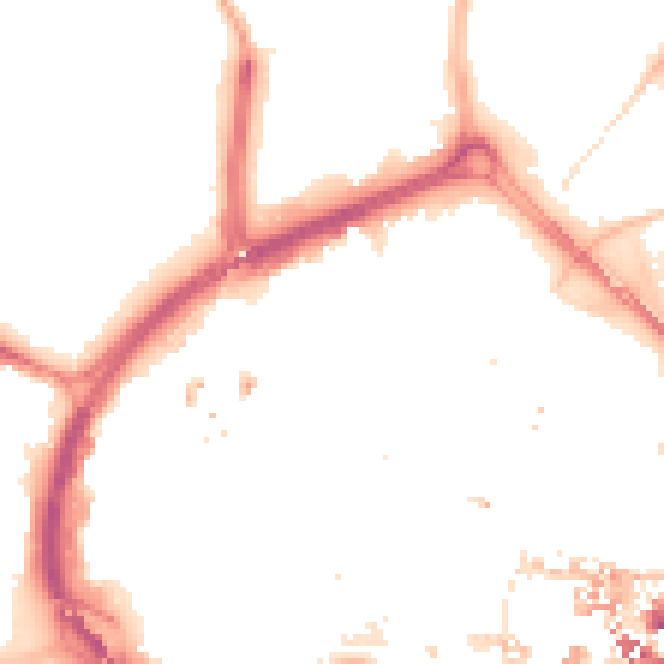 Night-time road noise heatmap for CV1 1GU