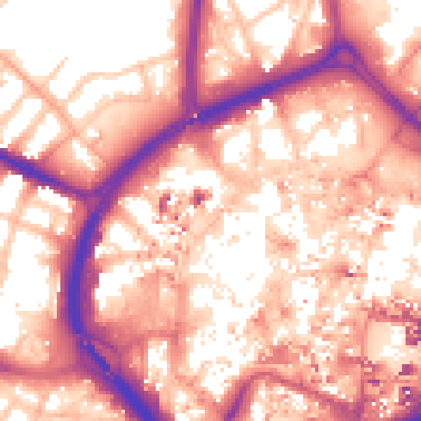 Daytime road noise heatmap for CV1 1GX