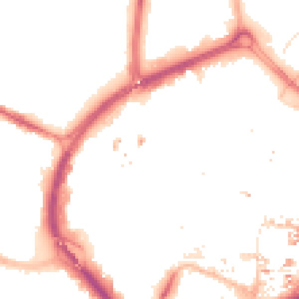 Night-time road noise heatmap for CV1 1GX