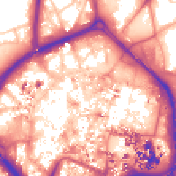 Daytime road noise heatmap for CV1 1HG