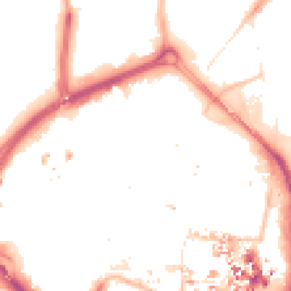 Night-time road noise heatmap for CV1 1HL