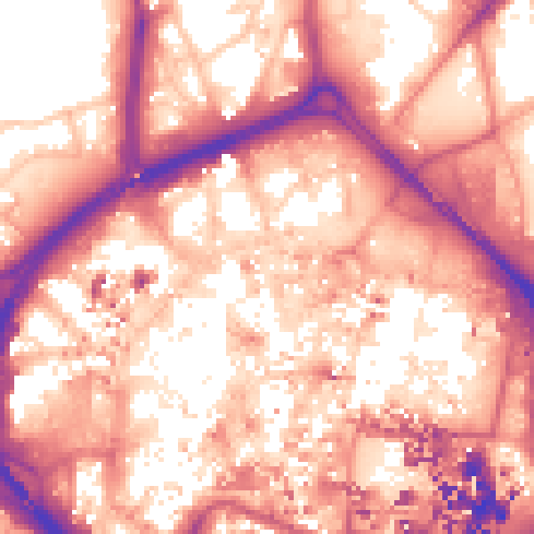 Daytime road noise heatmap for CV1 1HN