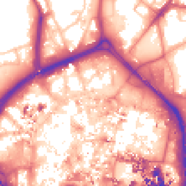 Daytime road noise heatmap for CV1 1JB