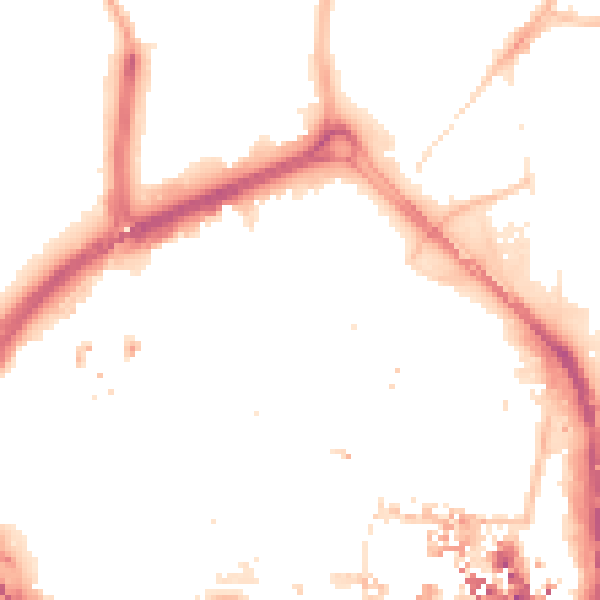 Night-time road noise heatmap for CV1 1JB