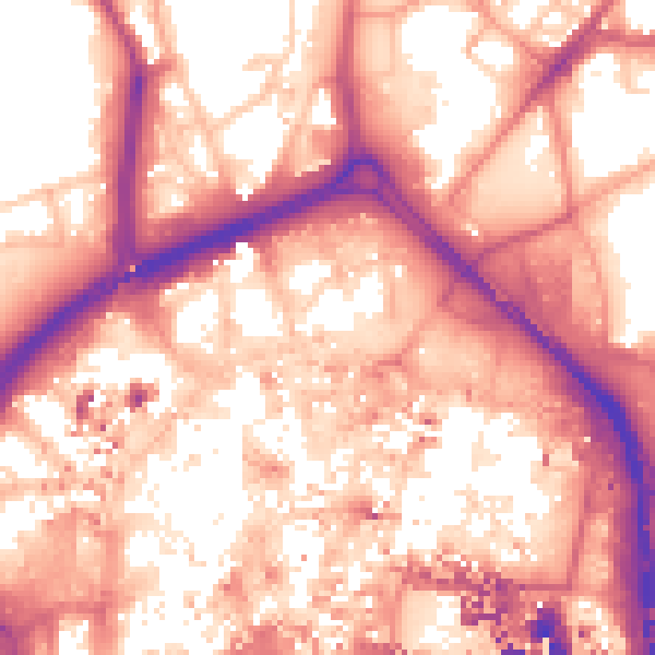 Daytime road noise heatmap for CV1 1JD