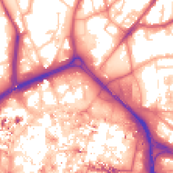 Daytime road noise heatmap for CV1 1JQ