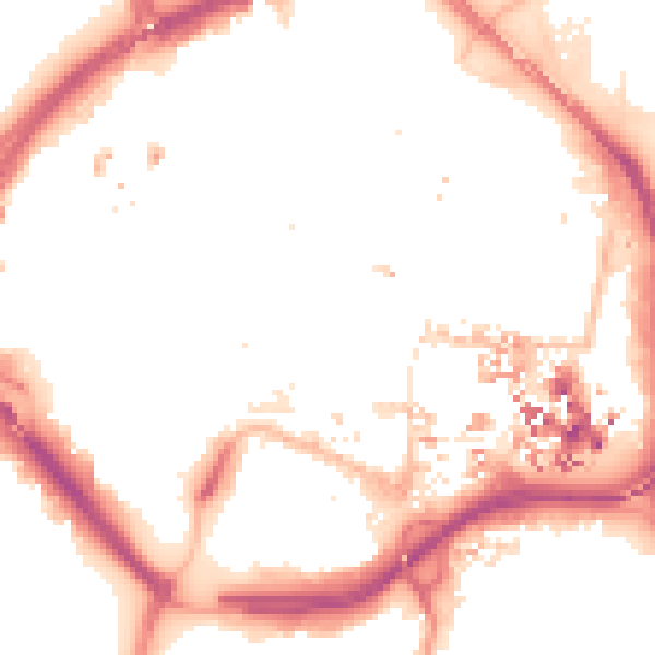 Night-time road noise heatmap for CV1 1LA