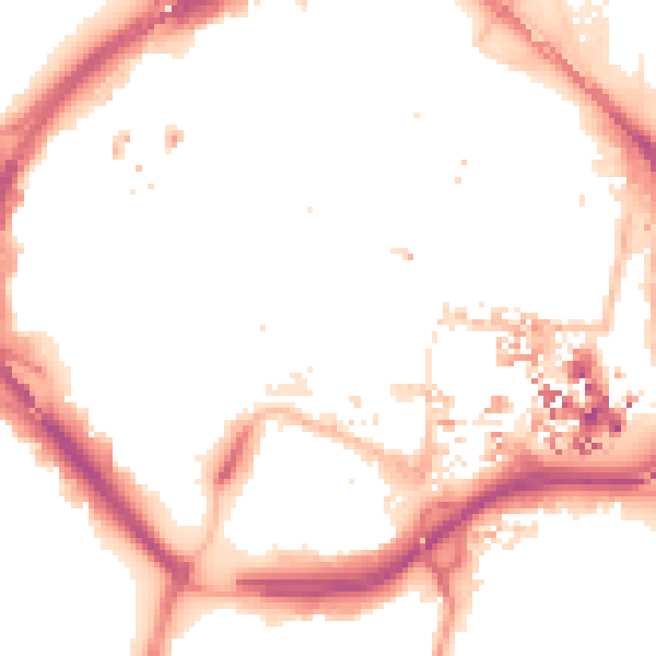 Night-time road noise heatmap for CV1 1LB