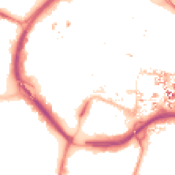 Night-time road noise heatmap for CV1 1LH