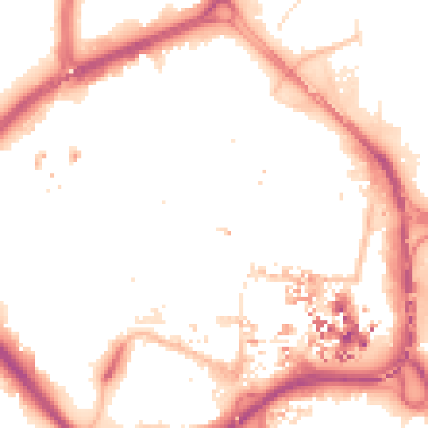 Night-time road noise heatmap for CV1 1LN