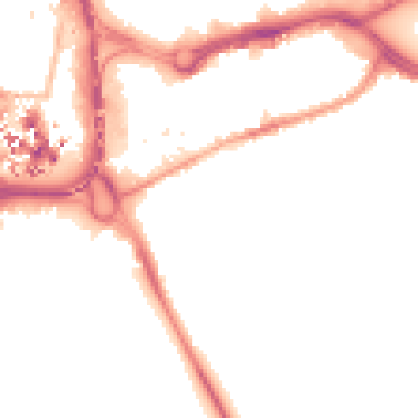 Night-time road noise heatmap for CV1 2AL