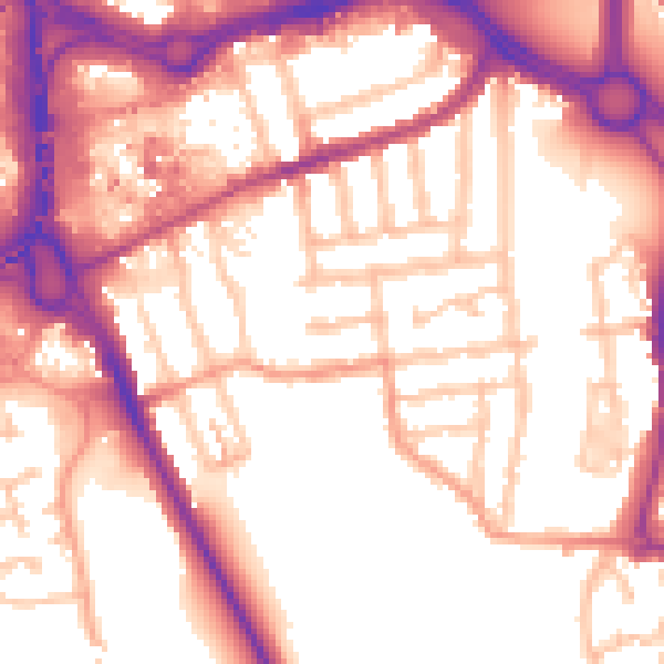 Daytime road noise heatmap for CV1 2AX