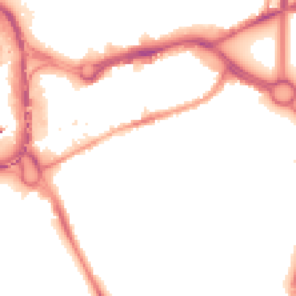 Night-time road noise heatmap for CV1 2BH