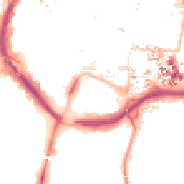 Night-time road noise heatmap for CV1 2EB