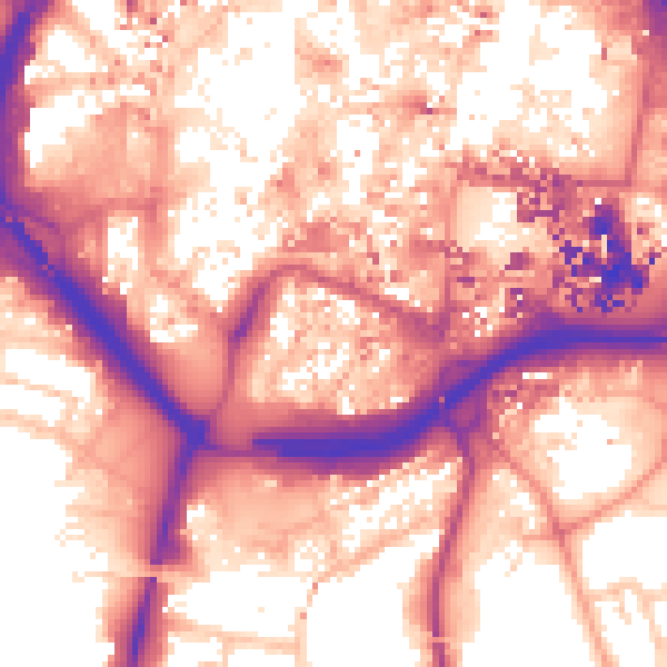 Daytime road noise heatmap for CV1 2EE