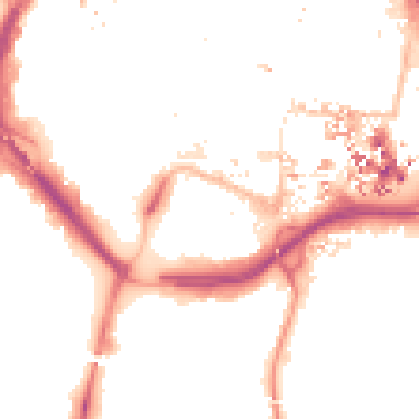 Night-time road noise heatmap for CV1 2EE