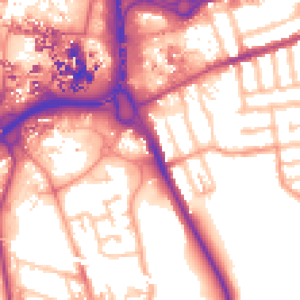 Daytime road noise heatmap for CV1 2JT