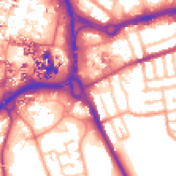 Daytime road noise heatmap for CV1 2NF